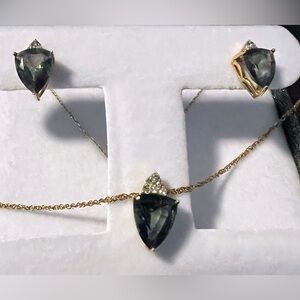 Mystic Fire Topaz Necklace and Earrings